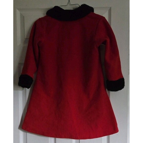 Vintage Petes Partner Good Lad Girls Size 6 Red Fleece Dress Coat & Hat 2pc Set! - Picture 6 of 16